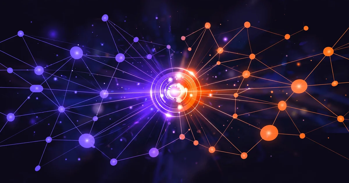 A network of glowing connected web pages linked by bright lines, illustrating internal linking